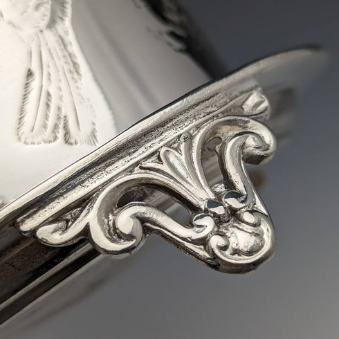 英國古董鍍銀餅乾桶 WWHarrison & Co